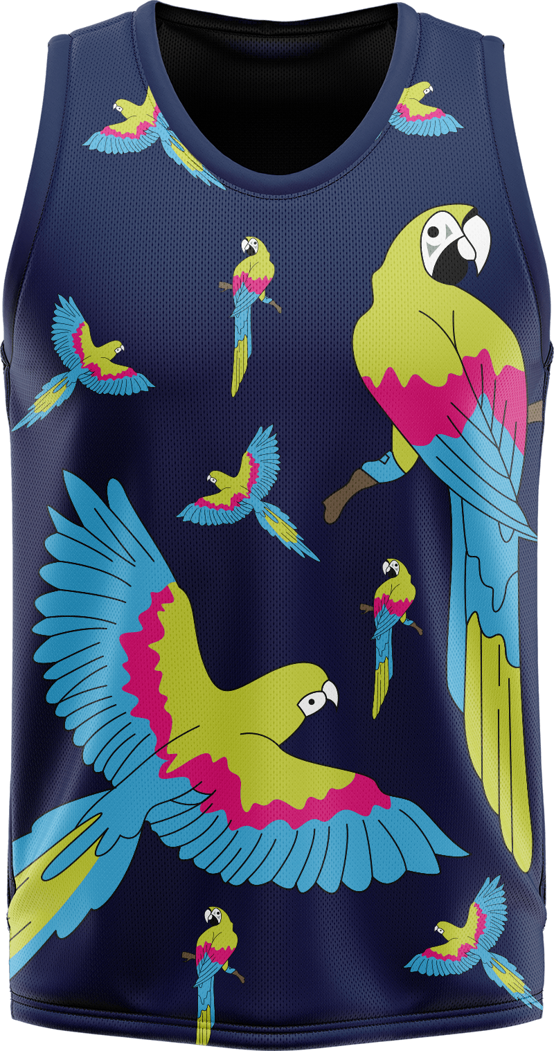 Majestic Macaw Basketball Jersey - fungear.com.au
