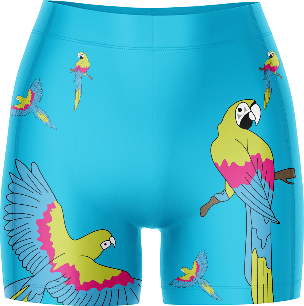 Majestic Macaw Bike Shorts - fungear.com.au