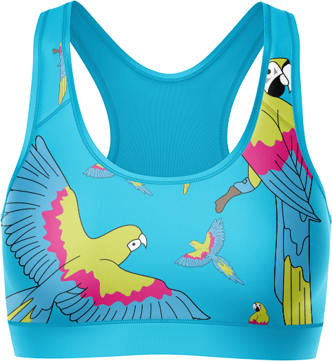 Majestic Macaw Crop Top - fungear.com.au