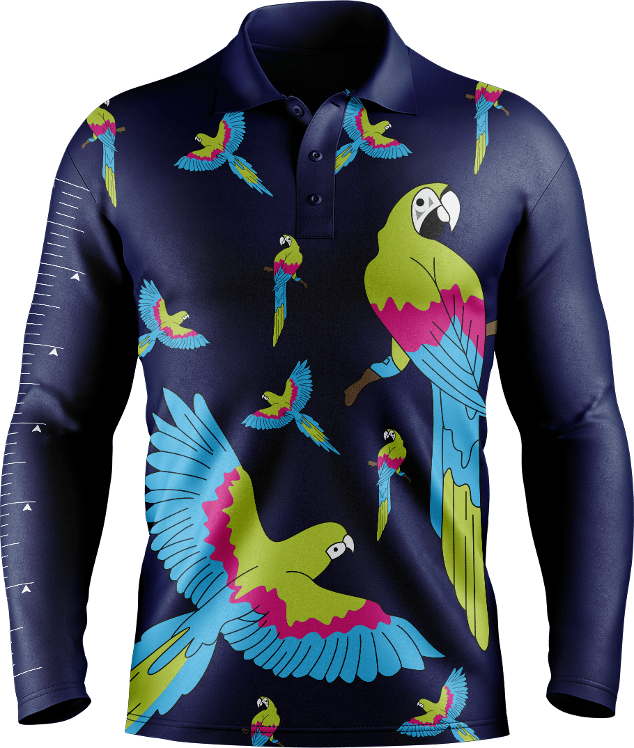 Majestic Macaw Fishing Shirts - fungear.com.au