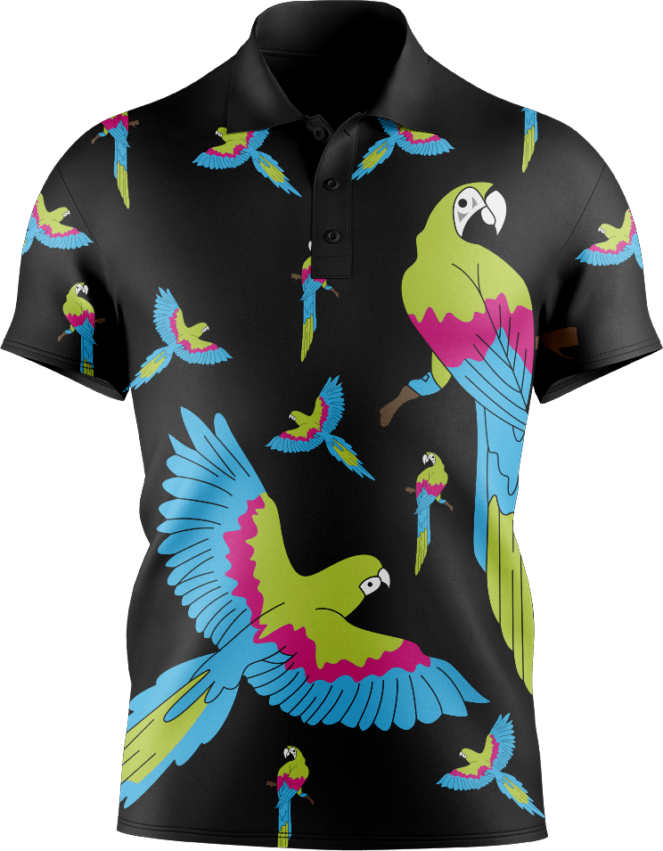 Majestic Macaw Men's Short Sleeve Polo