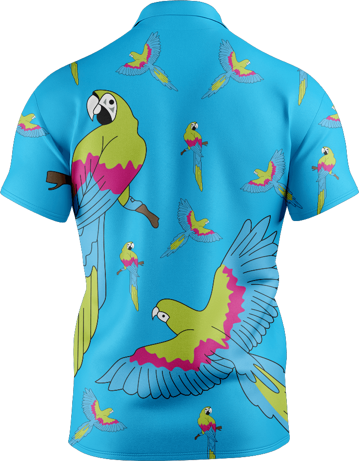 Majestic Macaw Men's Short Sleeve Polo - fungear.com.au