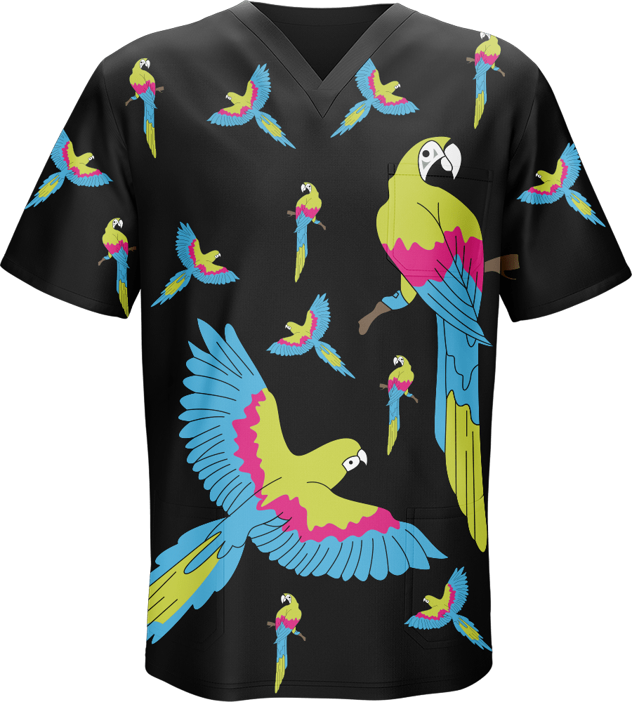 Majestic Macaw Scrubs - fungear.com.au