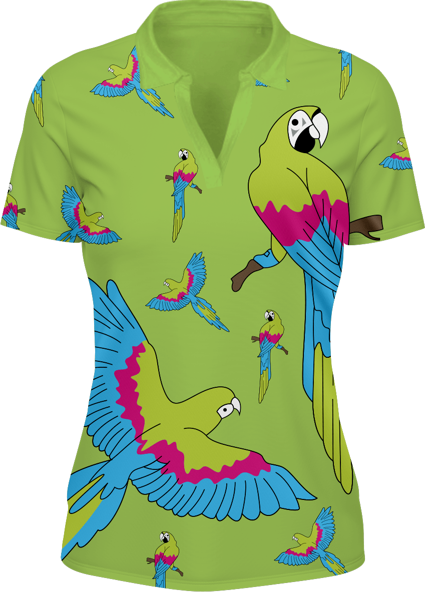 Majestic Macaw Women's Polo - fungear.com.au
