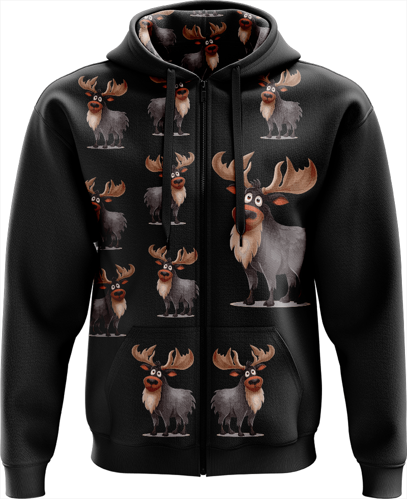 Moose Full Zip Hoodies Jacket - fungear.com.au