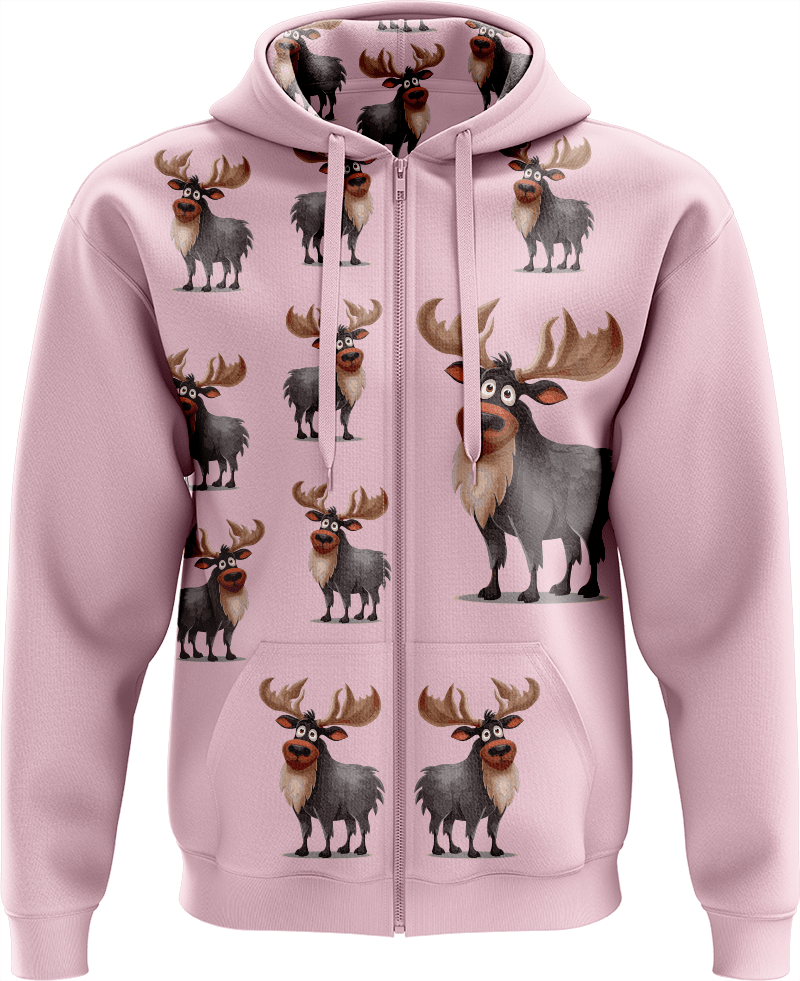 Moose Full Zip Hoodies Jacket - fungear.com.au