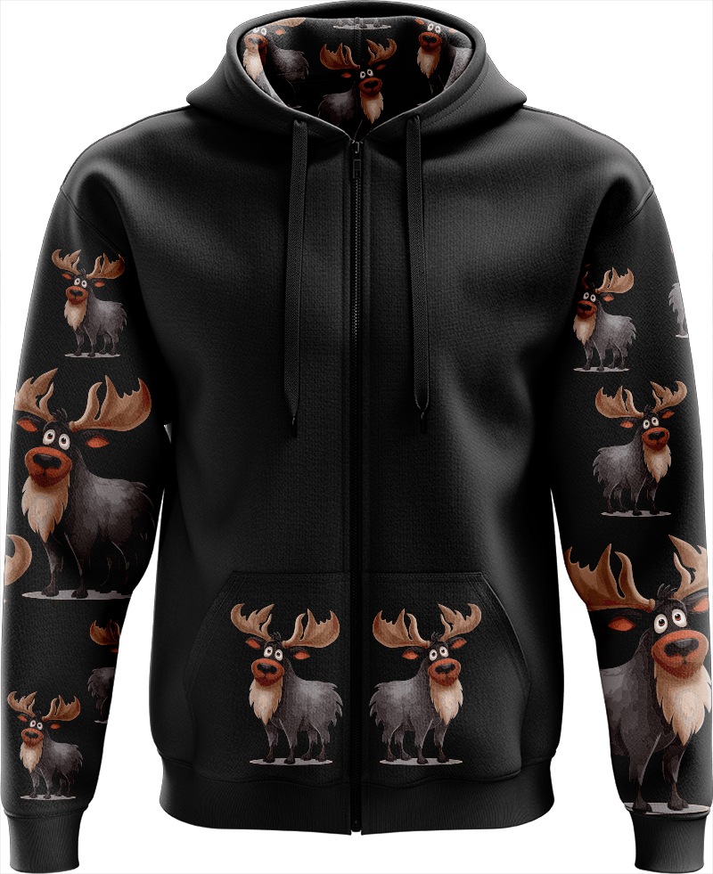Moose Full Zip Hoodies Jacket - fungear.com.au