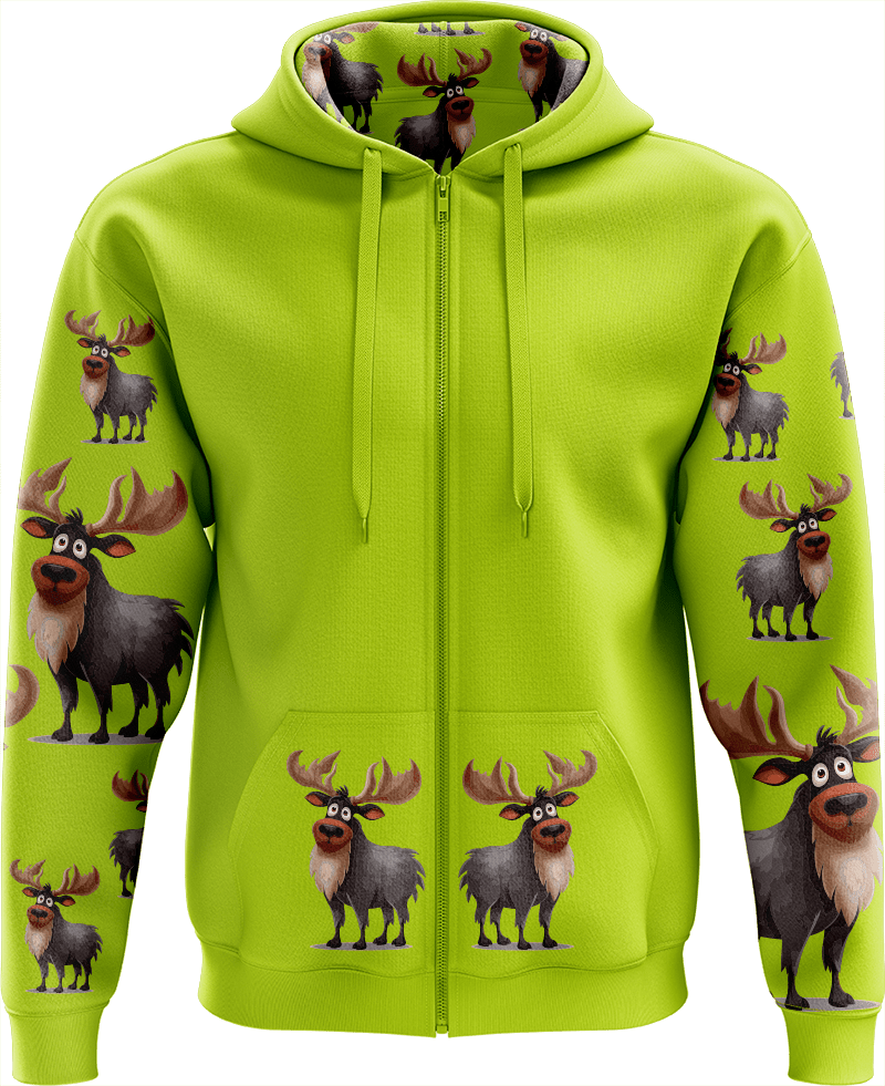 Moose Full Zip Hoodies Jacket - fungear.com.au