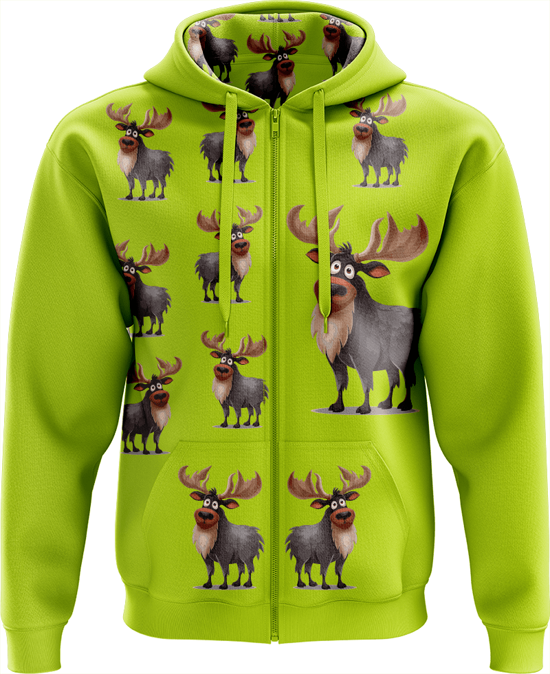 Moose Full Zip Hoodies Jacket - fungear.com.au