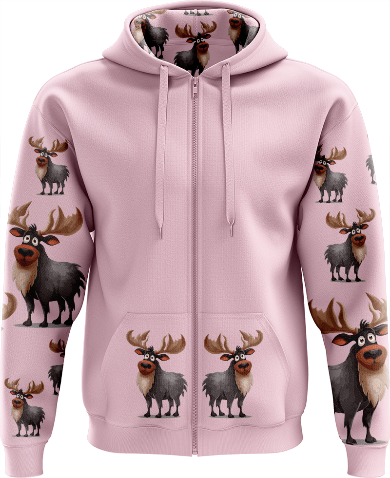 Moose Full Zip Hoodies Jacket - fungear.com.au