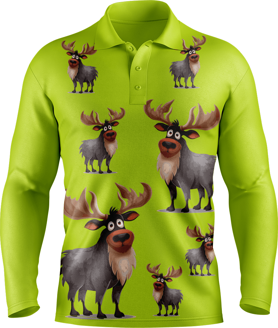 Moose Men's Long Sleeve Polo - fungear.com.au