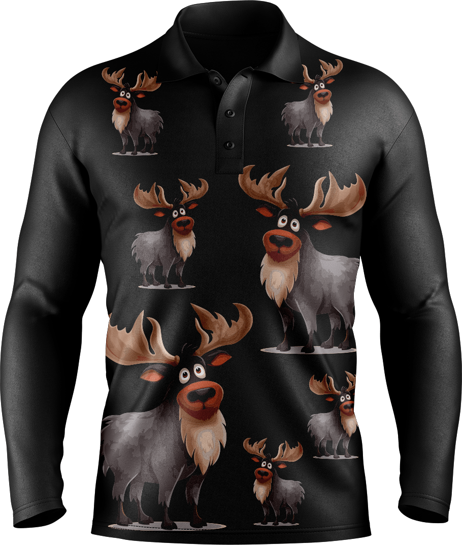 Moose Men's Long Sleeve Polo - fungear.com.au