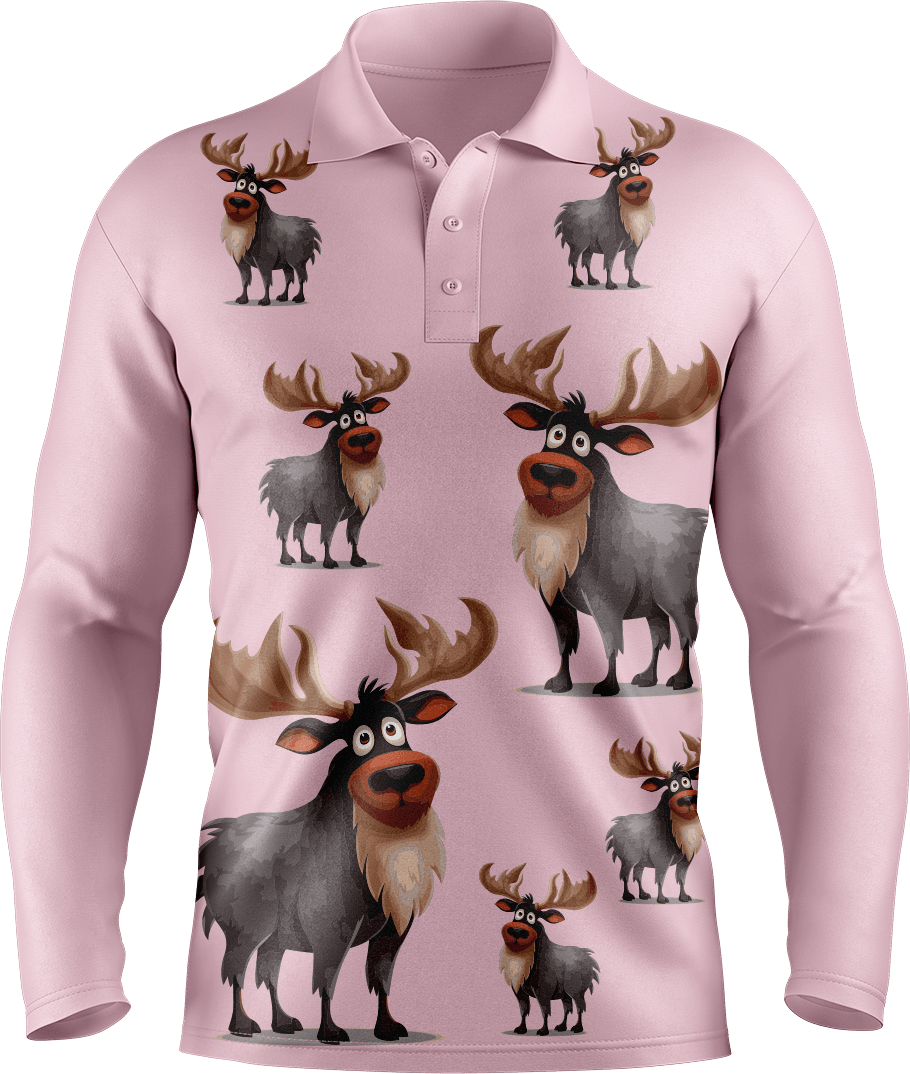 Moose Men's Long Sleeve Polo - fungear.com.au