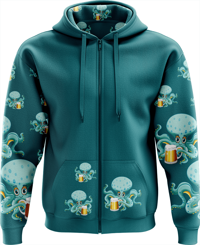Octopus Full Zip Hoodies Jacket - fungear.com.au