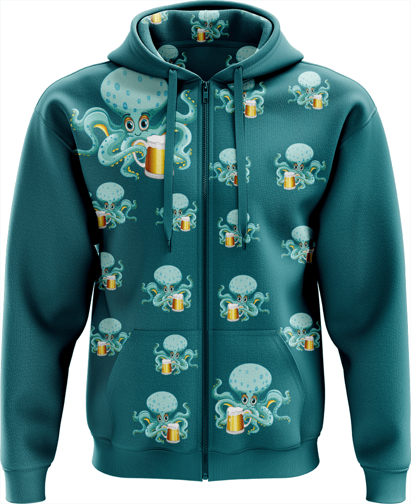Octopus Full Zip Hoodies Jacket - fungear.com.au
