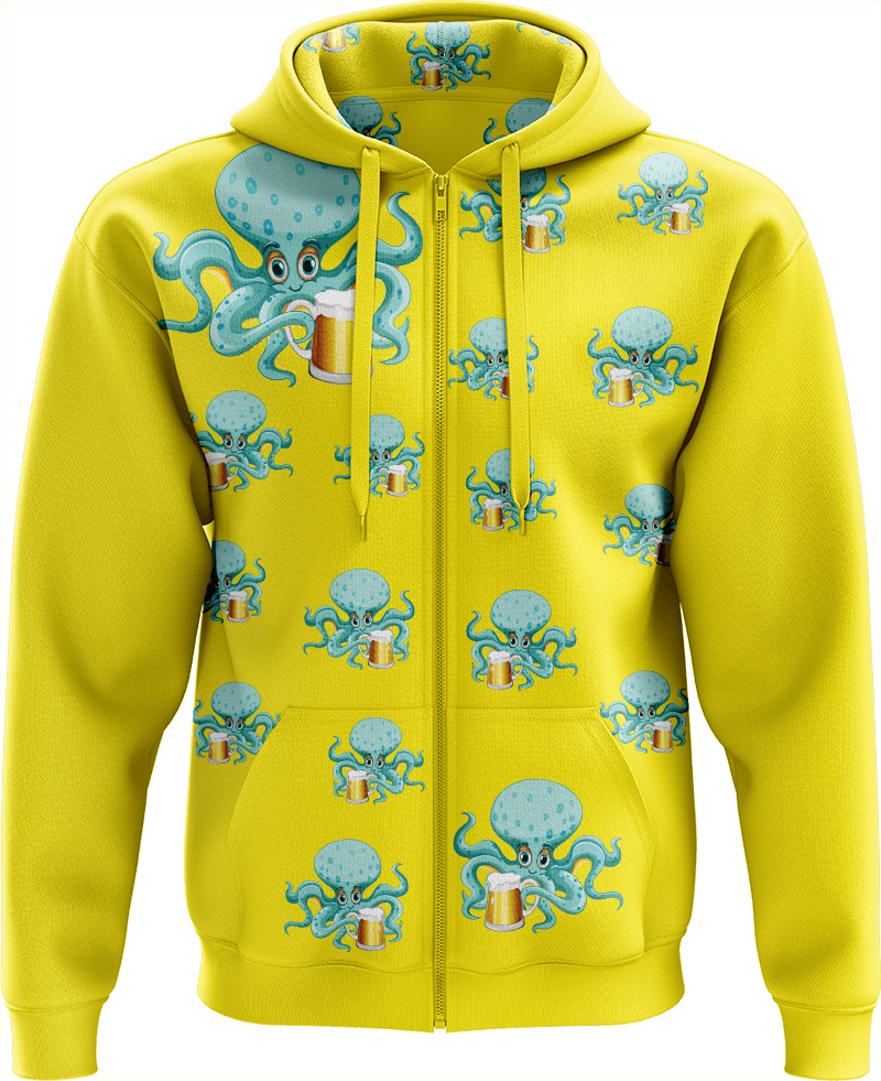 Octopus Full Zip Hoodies Jacket - fungear.com.au