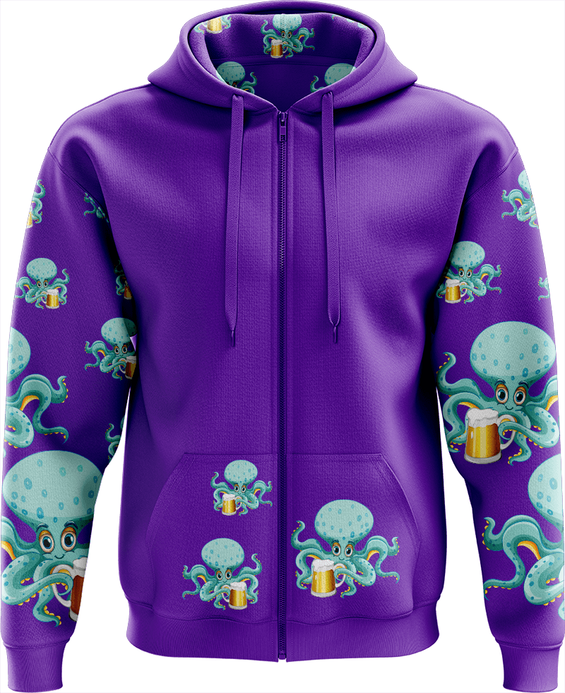 Octopus Full Zip Hoodies Jacket - fungear.com.au