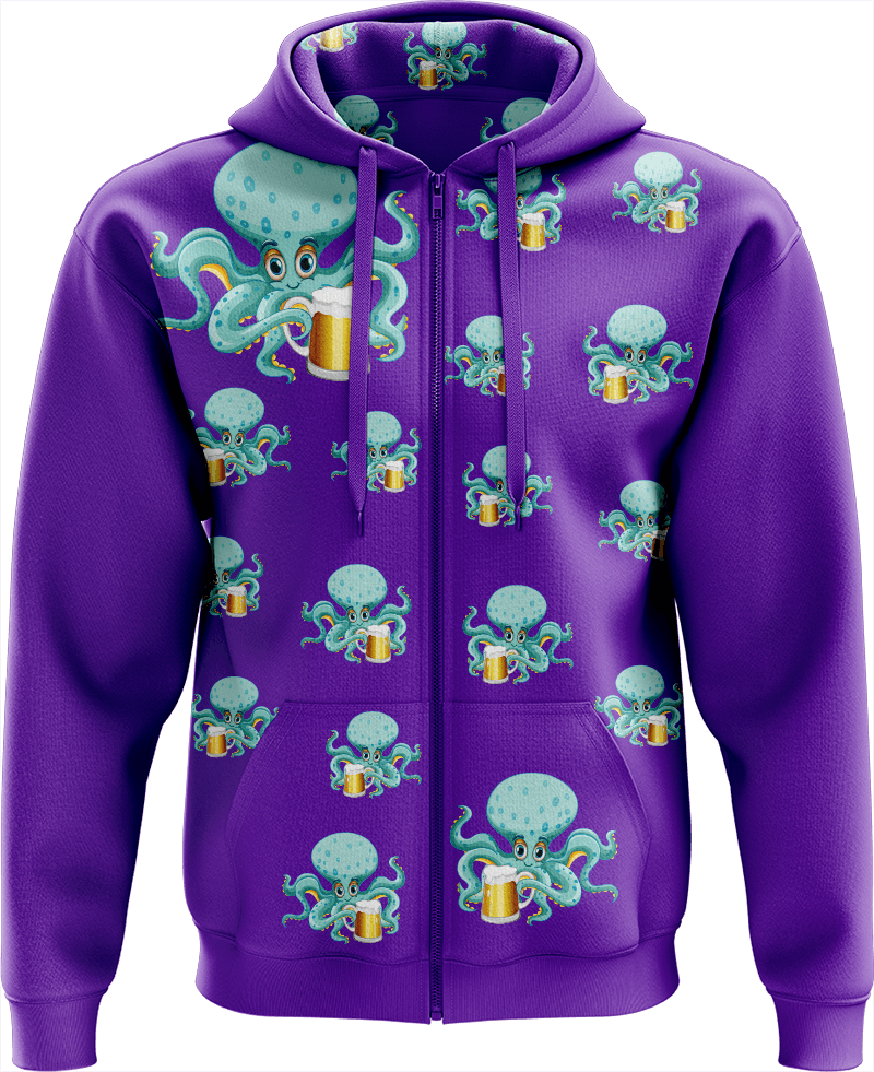 Octopus Full Zip Hoodies Jacket - fungear.com.au
