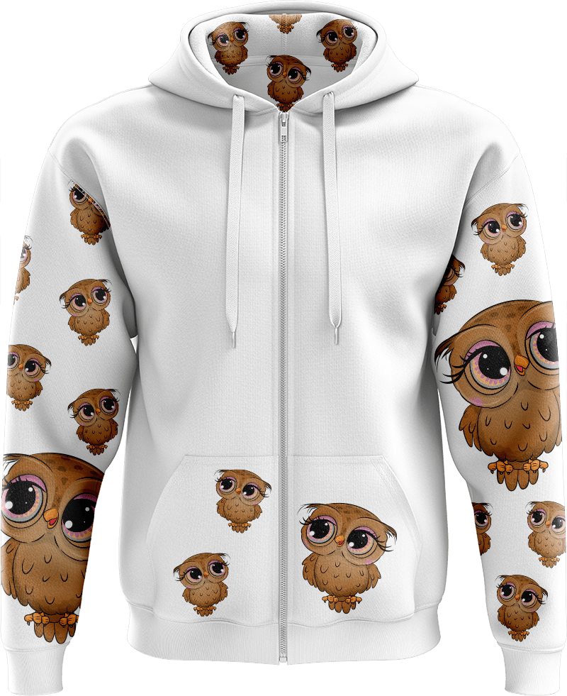 Owl Full Zip Hoodies Jacket - fungear.com.au