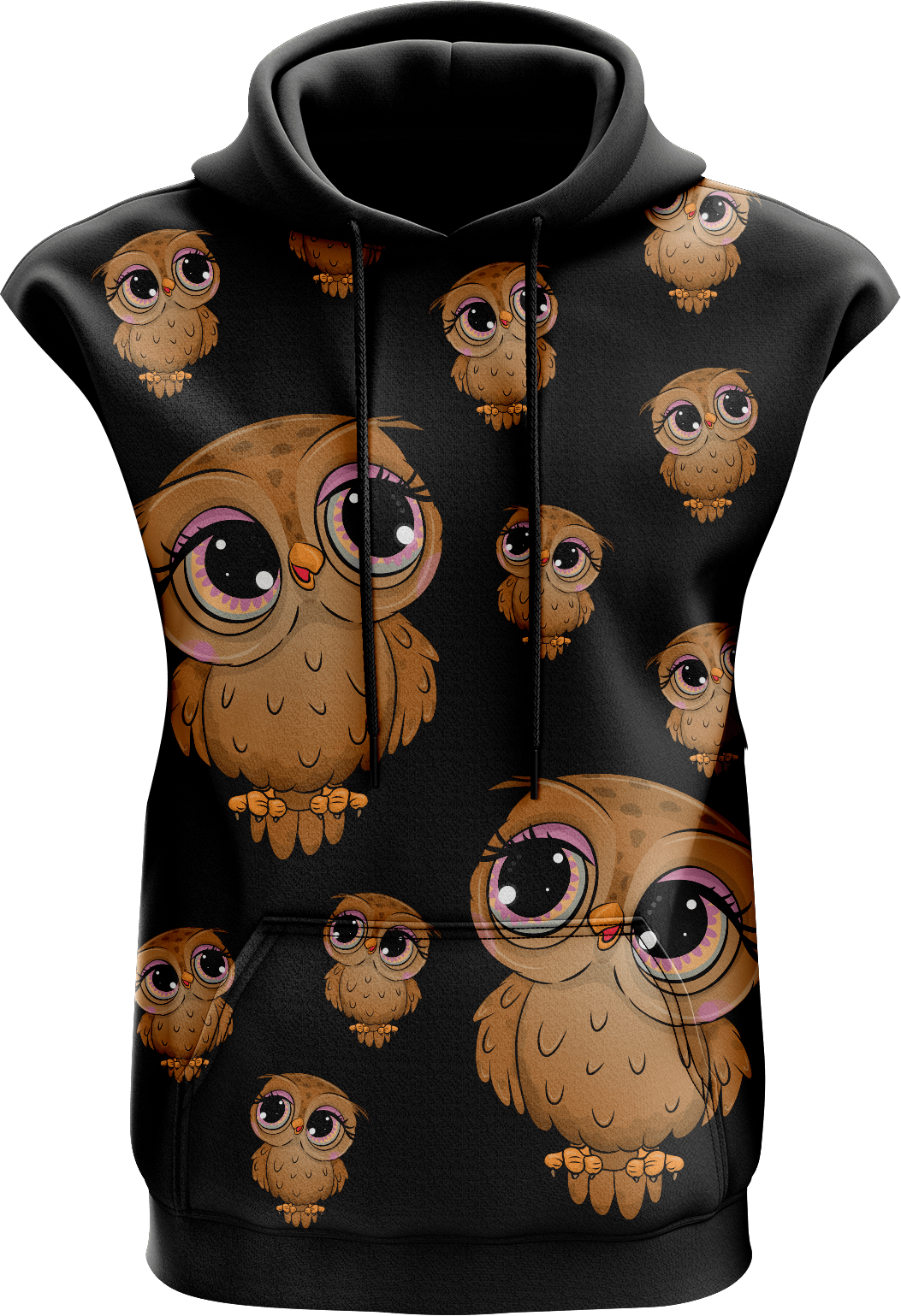 Owl Sleeveless Hoodie - fungear.com.au