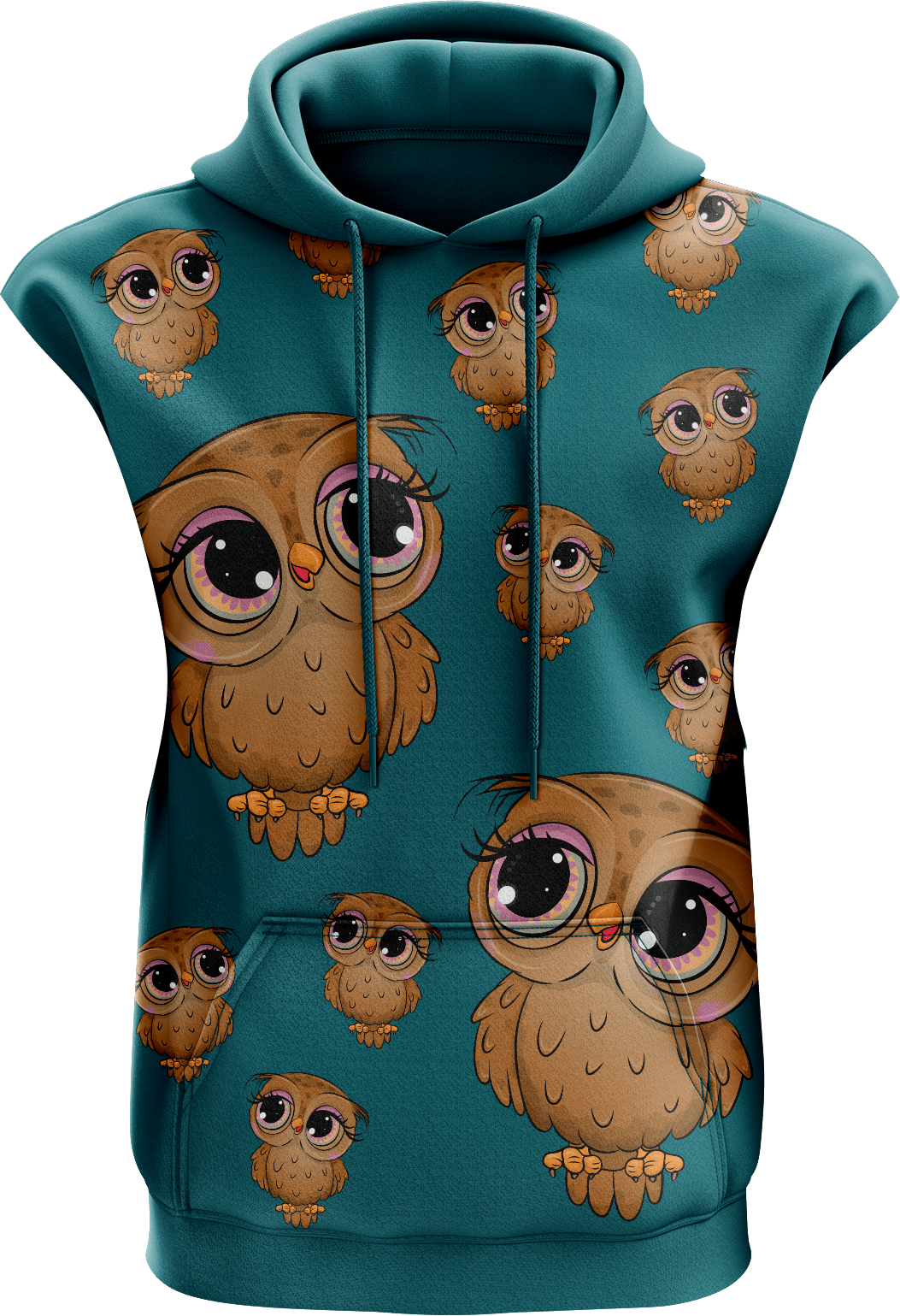 Owl Sleeveless Hoodie - fungear.com.au