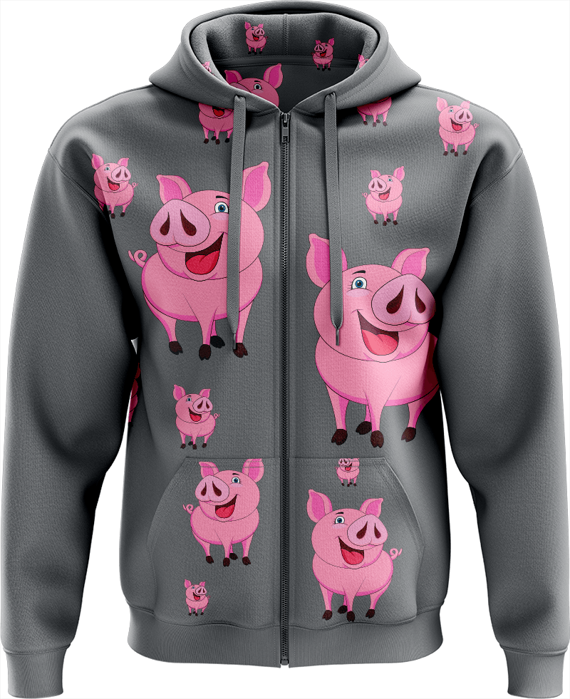 Percy Pig Full Zip Hoodies Jacket - fungear.com.au