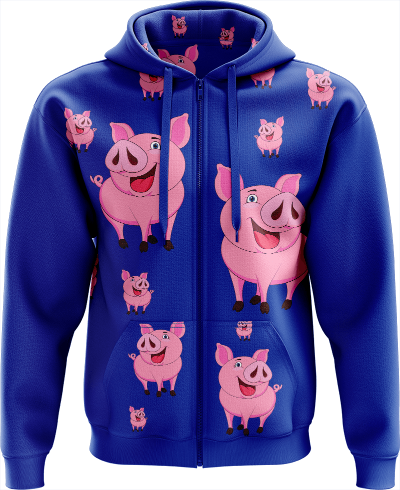 Percy Pig Full Zip Hoodies Jacket - fungear.com.au