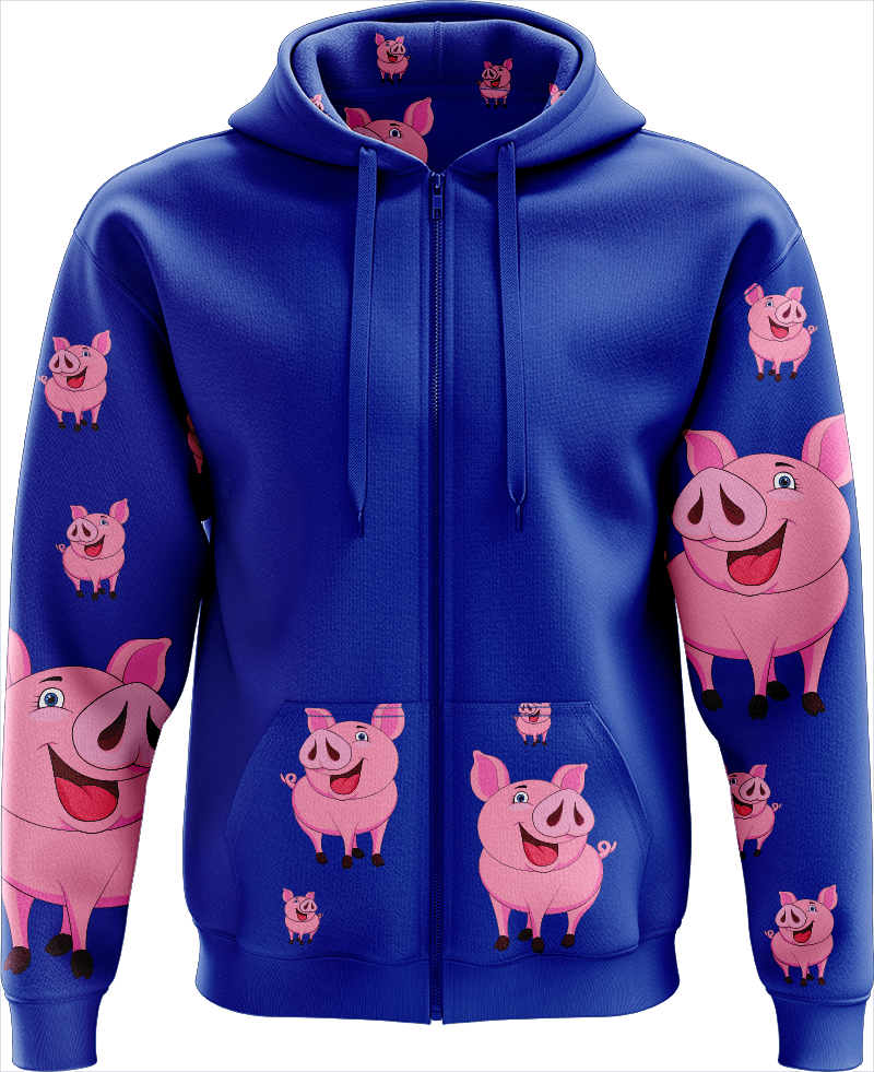 Percy Pig Full Zip Hoodies Jacket - fungear.com.au