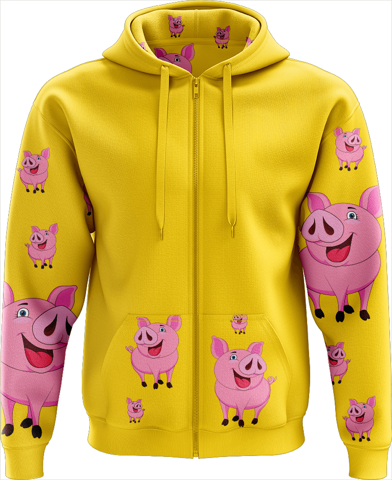 Percy Pig Full Zip Hoodies Jacket - fungear.com.au