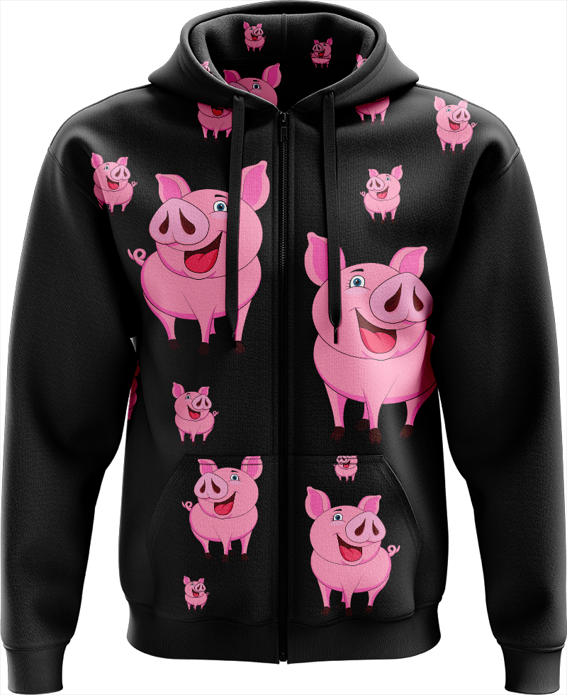 Percy Pig Full Zip Hoodies Jacket - fungear.com.au