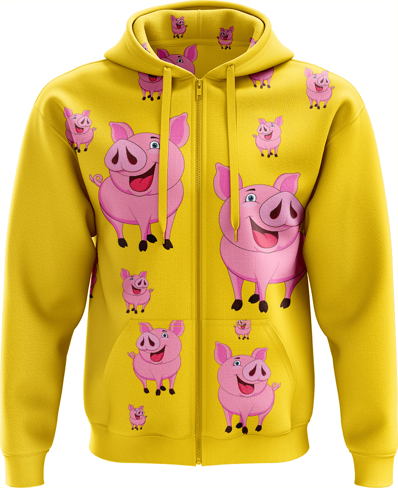 Percy Pig Full Zip Hoodies Jacket - fungear.com.au