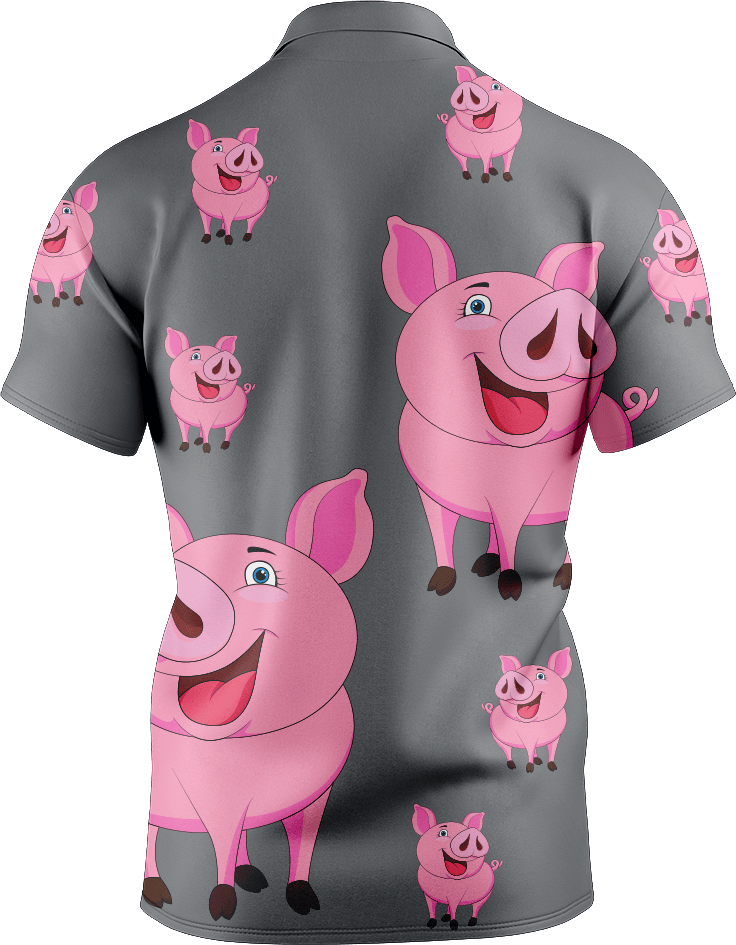 Percy Pig Men's Short Sleeve Polo - fungear.com.au