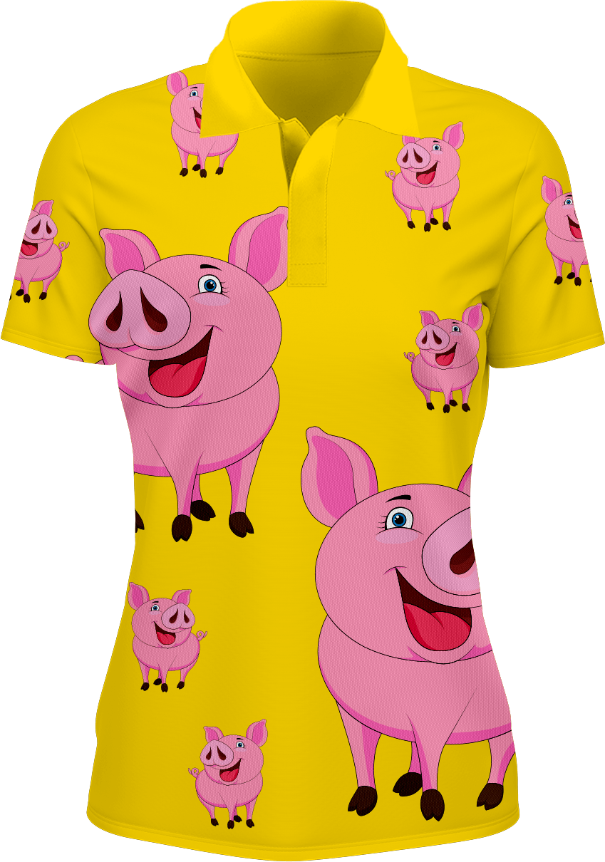 Percy Pig Men's Short Sleeve Polo - fungear.com.au