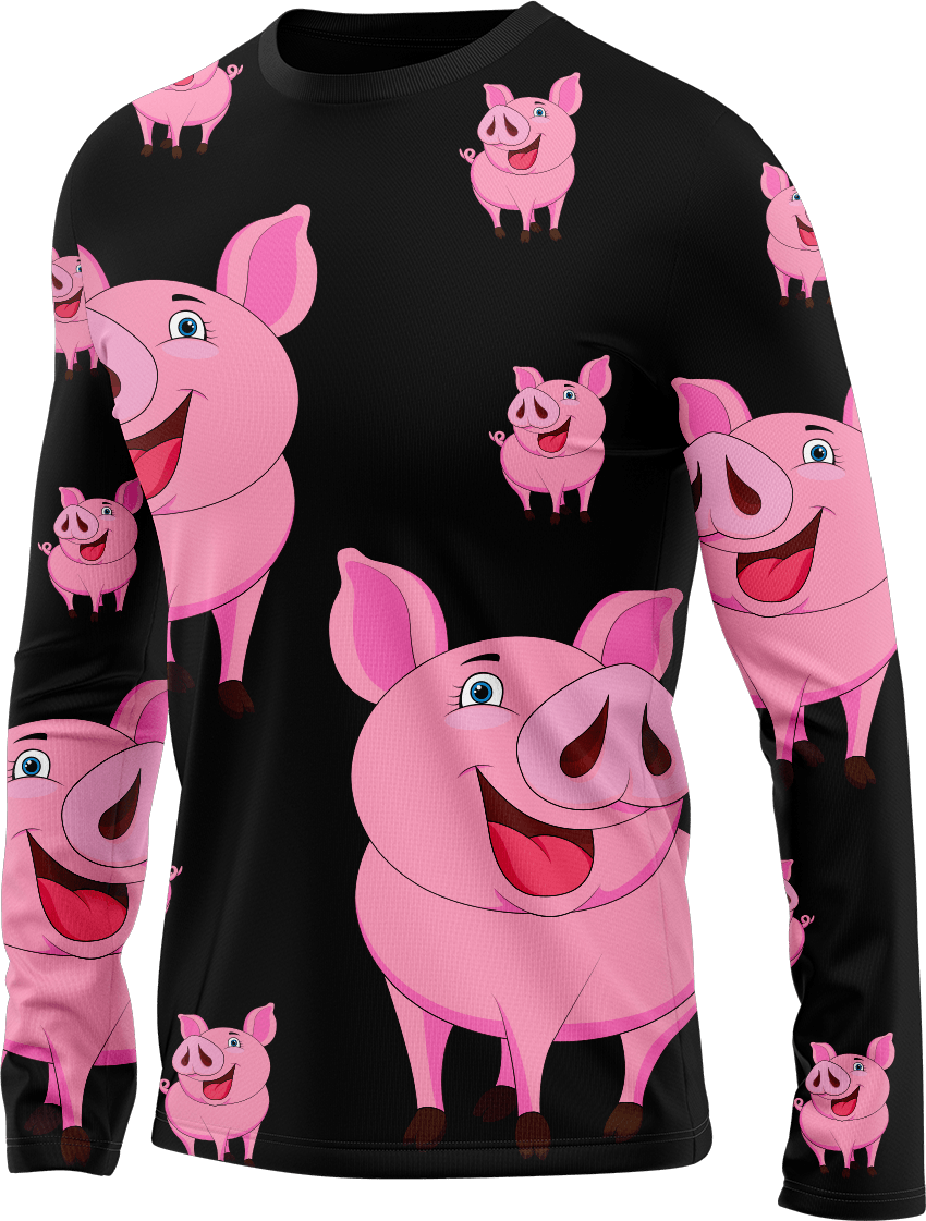 Percy Pig Rash T-Shirt Long Sleeve - fungear.com.au