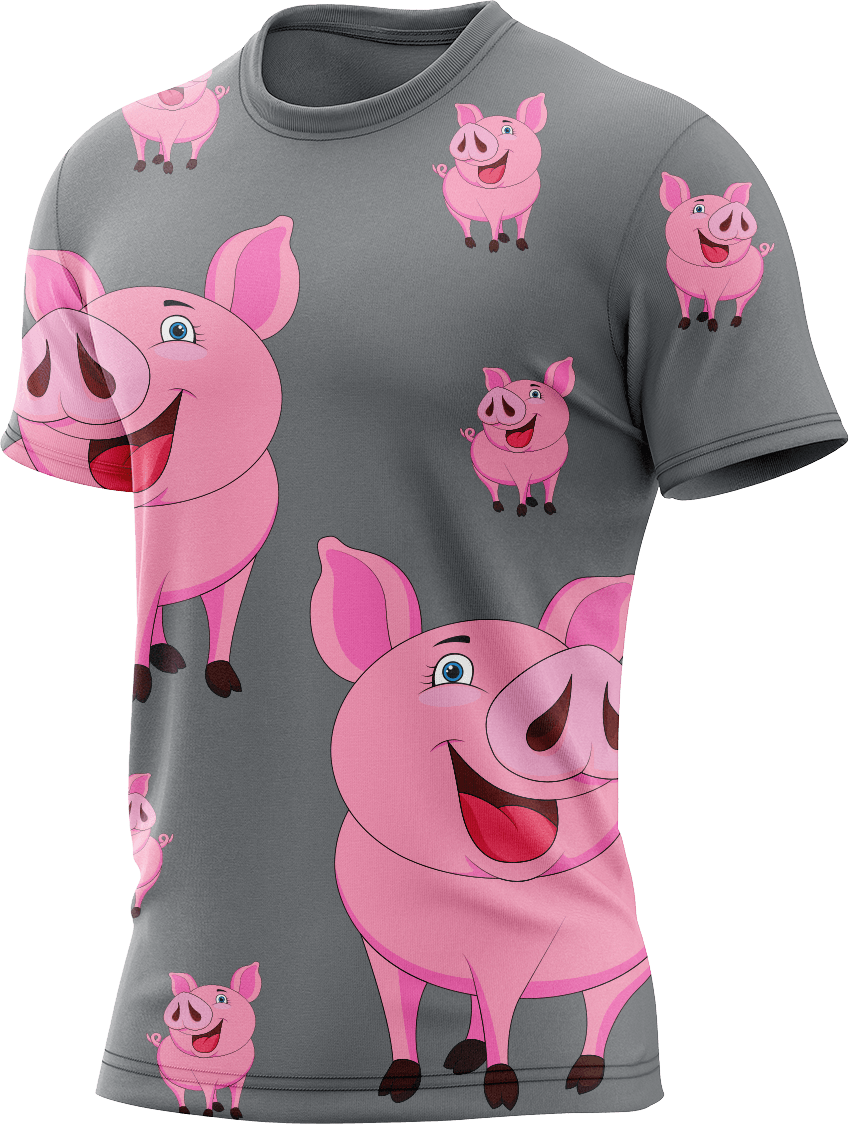 Percy Pig Rash T-Shirt Short Sleeve - fungear.com.au