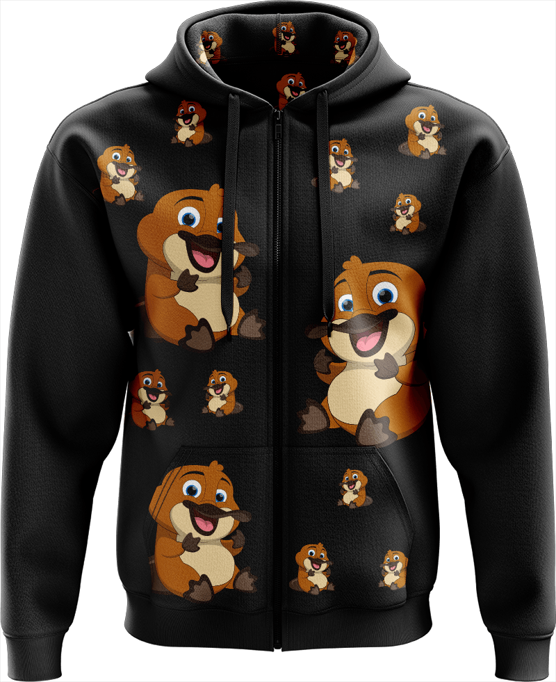 Playa Platypus Full Zip Hoodies Jacket - fungear.com.au