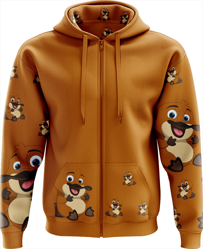 Playa Platypus Full Zip Hoodies Jacket - fungear.com.au