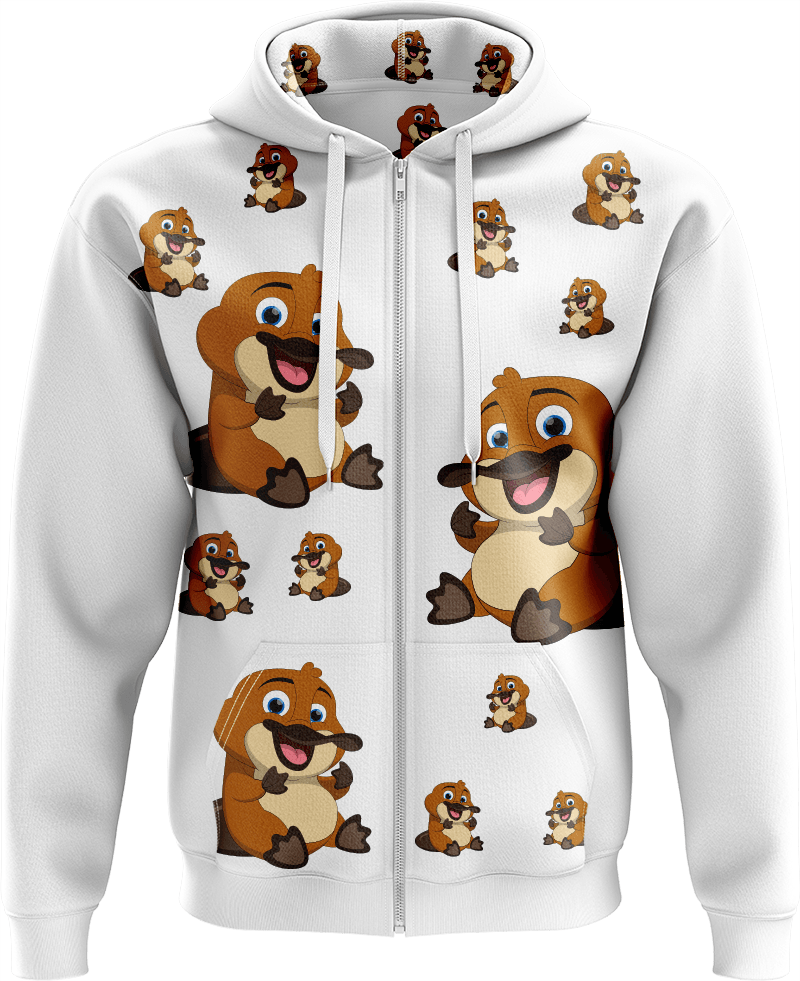 Playa Platypus Full Zip Hoodies Jacket - fungear.com.au