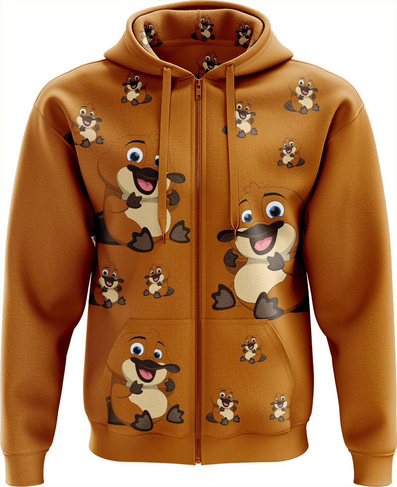 Playa Platypus Full Zip Hoodies Jacket - fungear.com.au