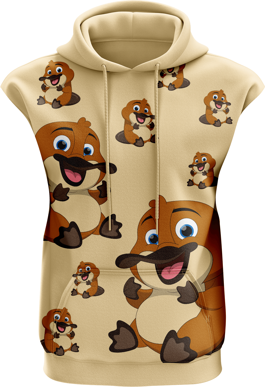 Playa Platypus Sleeveless Hoodie - fungear.com.au