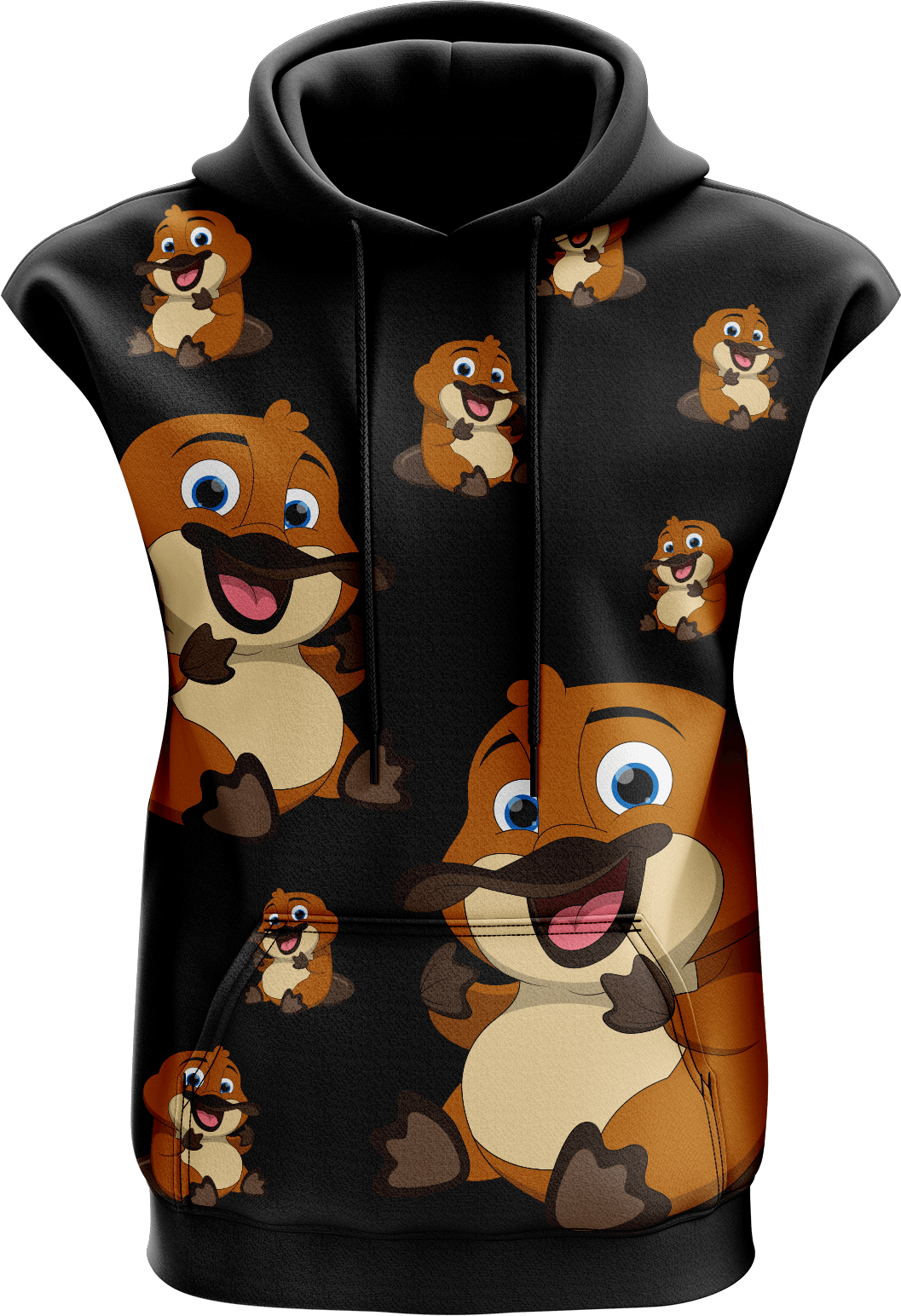 Playa Platypus Sleeveless Hoodie - fungear.com.au