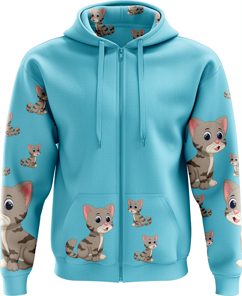 Playful Pussycat Full Zip Hoodies Jacket - fungear.com.au