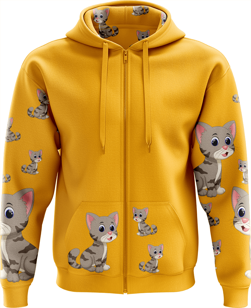 Playful Pussycat Full Zip Hoodies Jacket - fungear.com.au