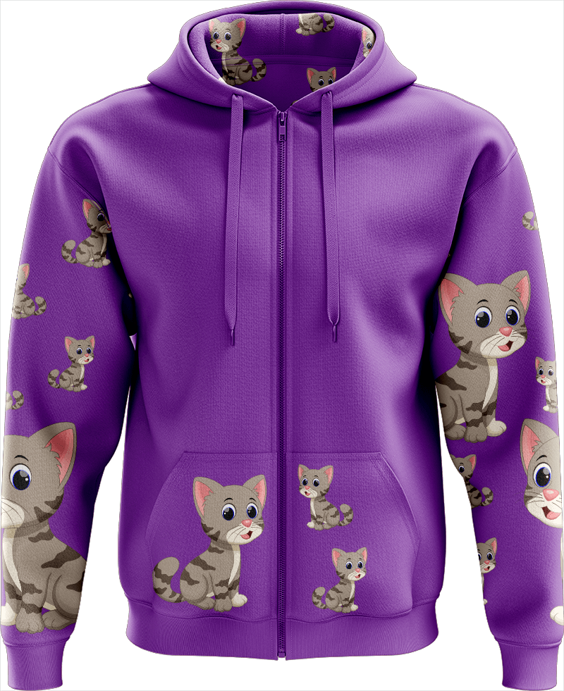 Playful Pussycat Full Zip Hoodies Jacket - fungear.com.au