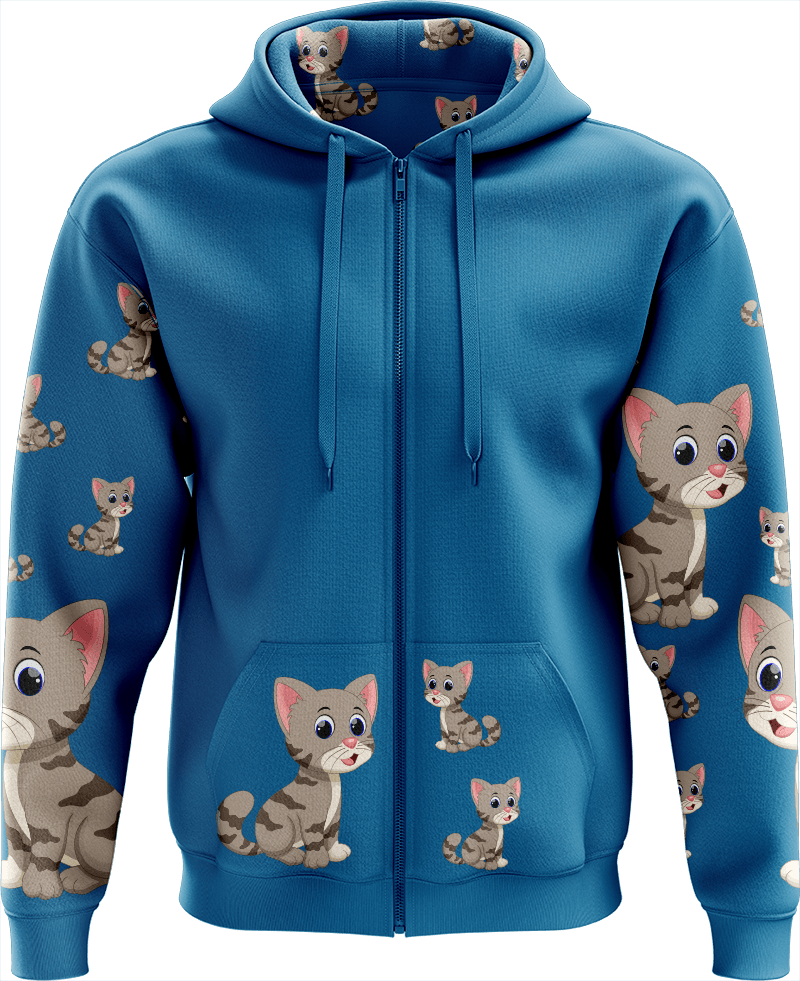 Playful Pussycat Full Zip Hoodies Jacket - fungear.com.au