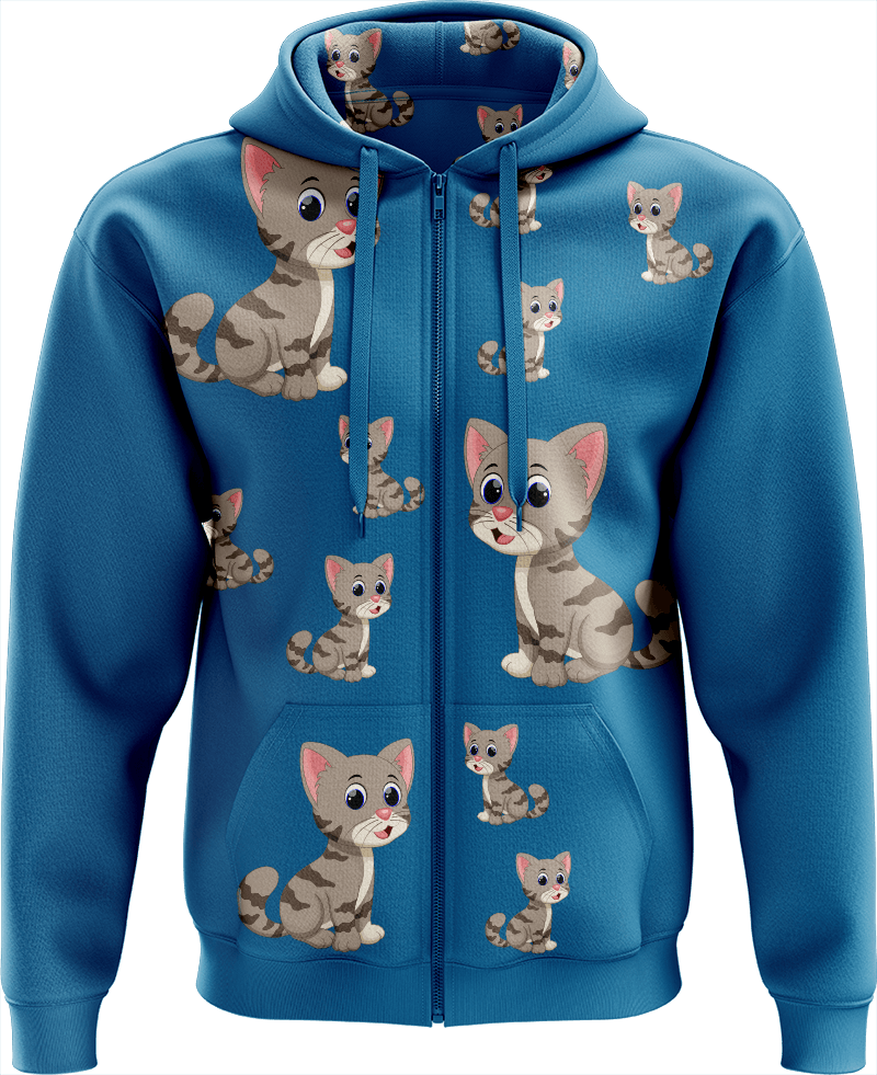Playful Pussycat Full Zip Hoodies Jacket - fungear.com.au