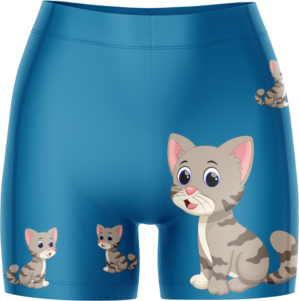 Playful Pussycat Ladies Gym Shorts - fungear.com.au