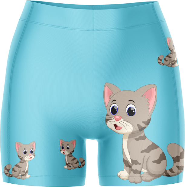 Playful Pussycat Ladies Gym Shorts - fungear.com.au