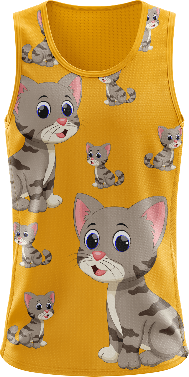 Playful Pussycat Singlets - fungear.com.au