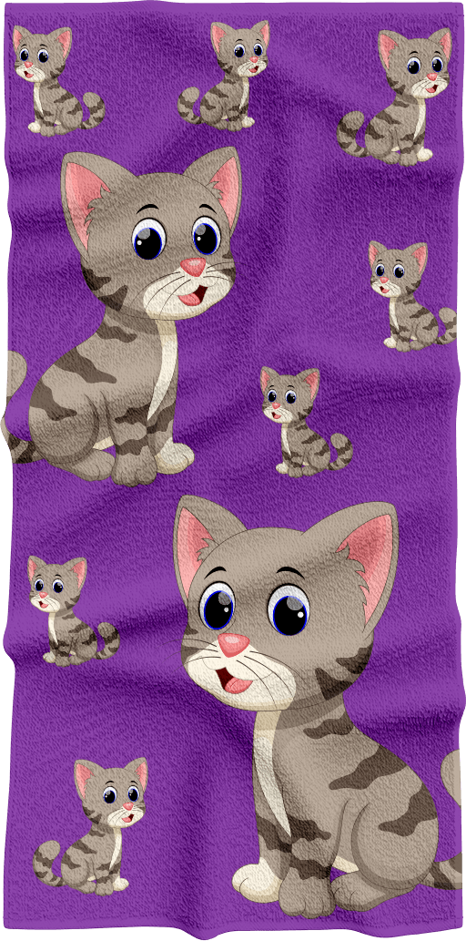 Playful Pussycat Towels - fungear.com.au